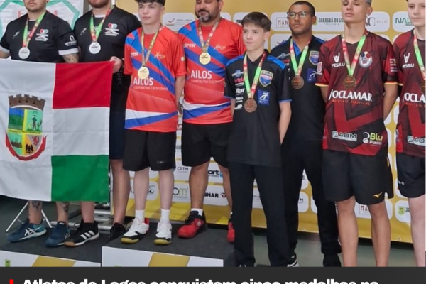 Atletas de Lages conquistam cinco medalhas na Copa Brasil Ouro de Tênis de Mesa