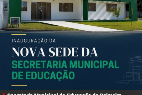 Secretaria Municipal de Educação de Palmeira inaugura nova sede nesta quarta-feira