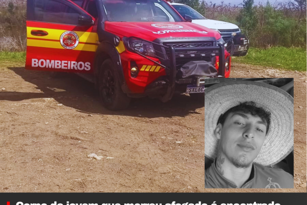 Corpo de jovem que morreu afogado é encontrado em São Joaquim