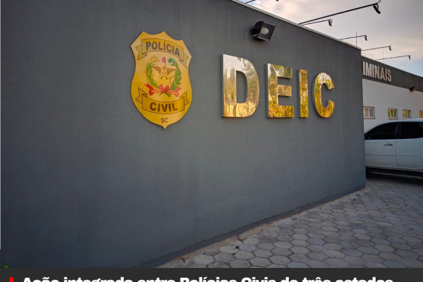 Ação integrada entre Polícias Civis de três estados prende foragido da Justiça de Santa Catarina