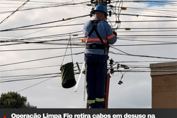 Operação Limpa Fio retira cabos em desuso na região central de Lages