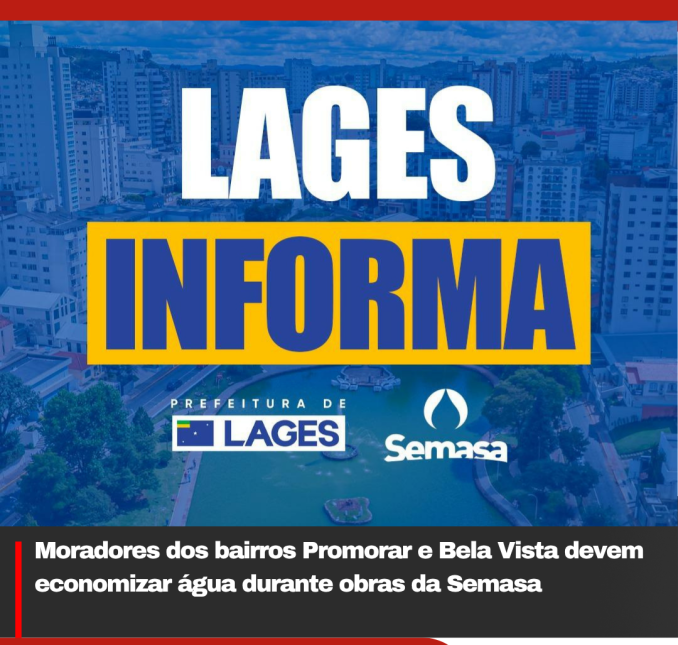 Moradores dos bairros Promorar e Bela Vista devem economizar água durante obras da Semasa