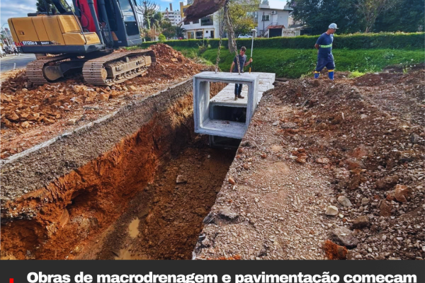 Obras de macrodrenagem e pavimentação começam no bairro São Cristóvão, em Lages
