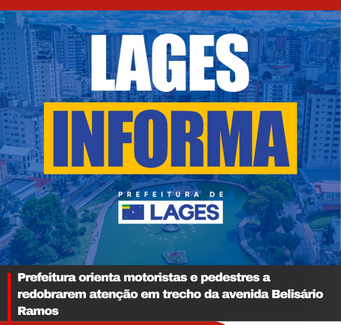 Prefeitura orienta motoristas e pedestres a redobrarem atenção em trecho da avenida Belisário Ramos