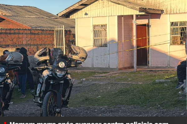 Homem morre após avançar contra policiais com arma branca durante ocorrência em Lages