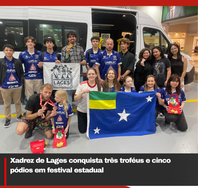 Xadrez de Lages conquista três troféus e cinco pódios em festival estadual