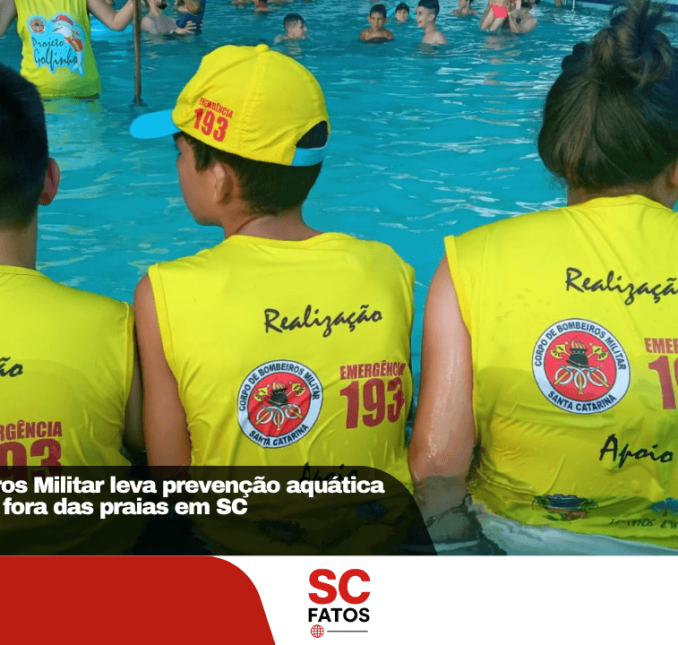 Corpo de Bombeiros Militar leva prevenção aquática a 7,7 mil crianças fora das praias em SC