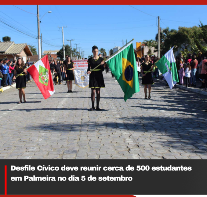 Desfile Cívico deve reunir cerca de 500 estudantes em Palmeira no dia 5 de setembro