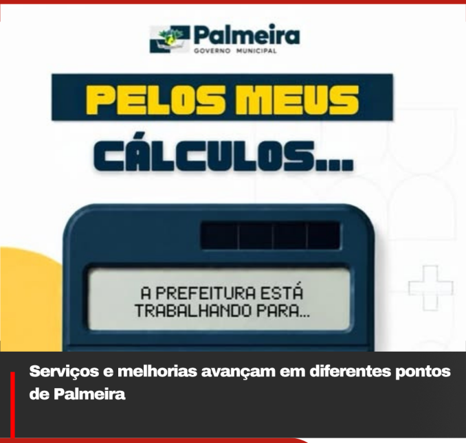 Serviços e melhorias avançam em diferentes pontos de Palmeira