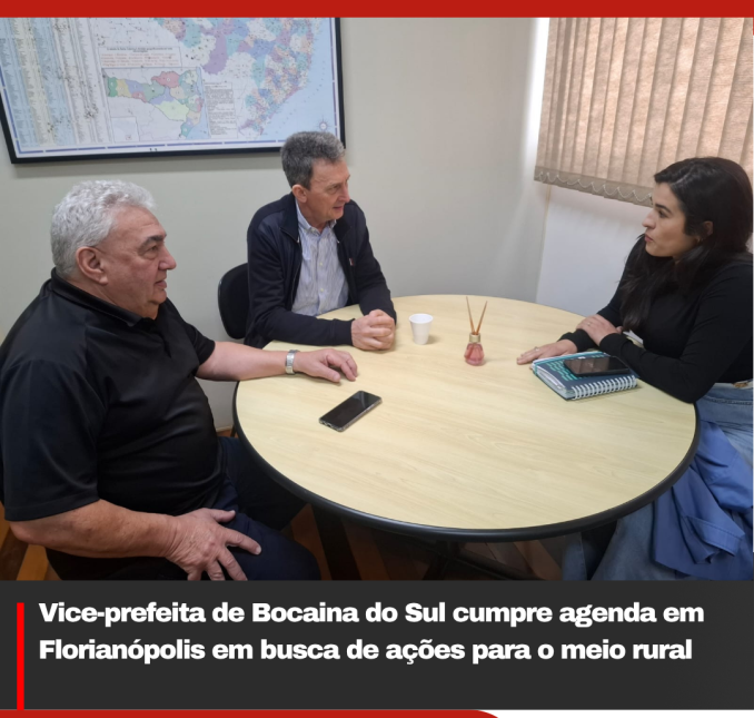 Vice-prefeita de Bocaina do Sul cumpre agenda em Florianópolis em busca de ações para o meio rural