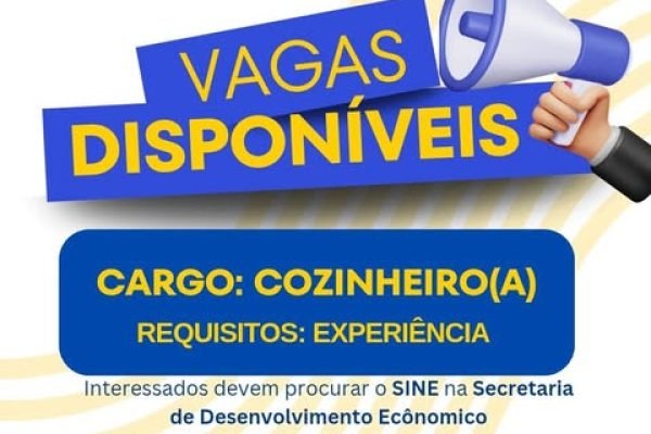 Sine de Capão Alto está com novas vagas de emprego disponíveis